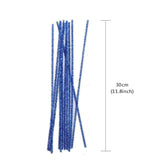 100pcs Pipe Cleaners Chenille Stems for DIY Art Supplies Craft Projects 6mmx30cm Christmas Pipe Cleaners Decoration, Glitter Blue